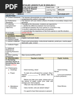 Detailed Lesson Plan in English Grade 5 | PDF | Atmosphere | Planets