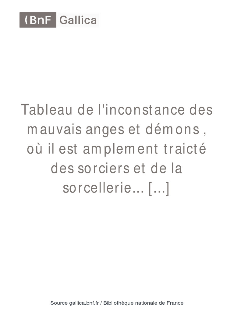 Tableau de l'inconstance des démons | PDF | Propriété intellectuelle ...