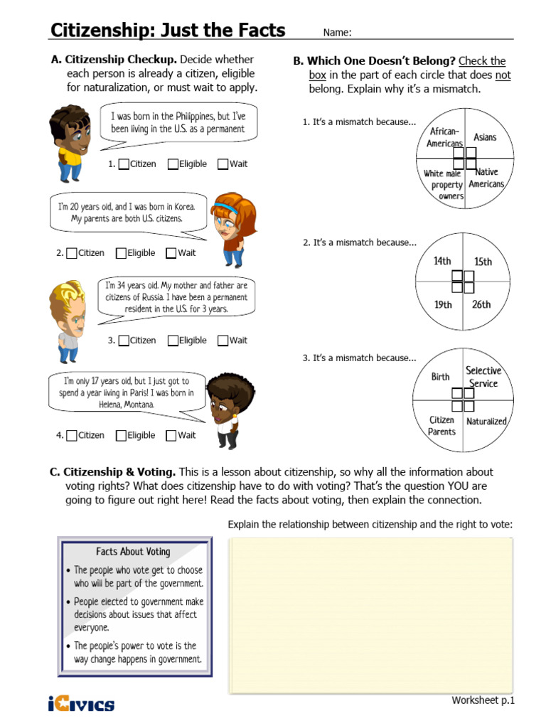 Citizenship Just The Facts Worksheet Fillable Download Free PDF Citizenship Just The Facts Worksheet Fillable Download Free PDF