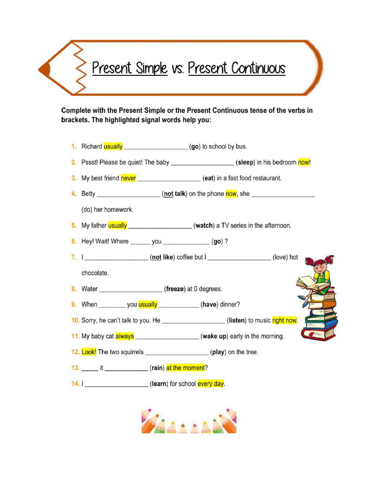 Present Simple and Continiuous | PDF