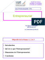 Cours Entrepreneuriat (LP CFA) FSJES Casa (Séance 1&2&3) )