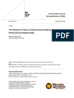 The Influence of Race On Ethical Decision-Making Regarding Nonsex