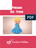 Princesas - Elza Frozen - Escola de Feltro