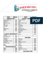 PDL - Updated Price List