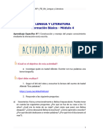 AP1 FB M4 Lengua y Literatura Actividad Optativa