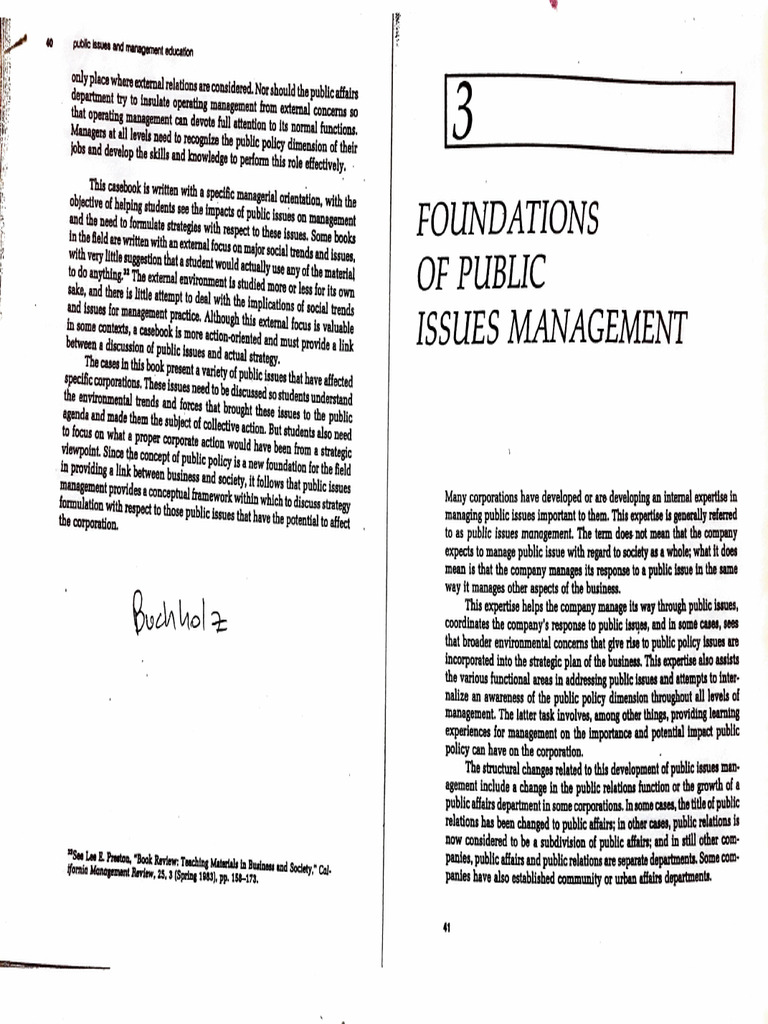 Foundations of Public Issues Management | PDF | Economies | Business