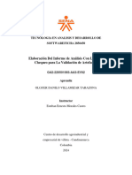 Elaboración Del Informe de Análisis Con Listas de Chequeo para La Validación de Artefactos