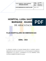 Plan Hospitalario de Emergencia E.S.E. Hlsmi Aracataca 2023