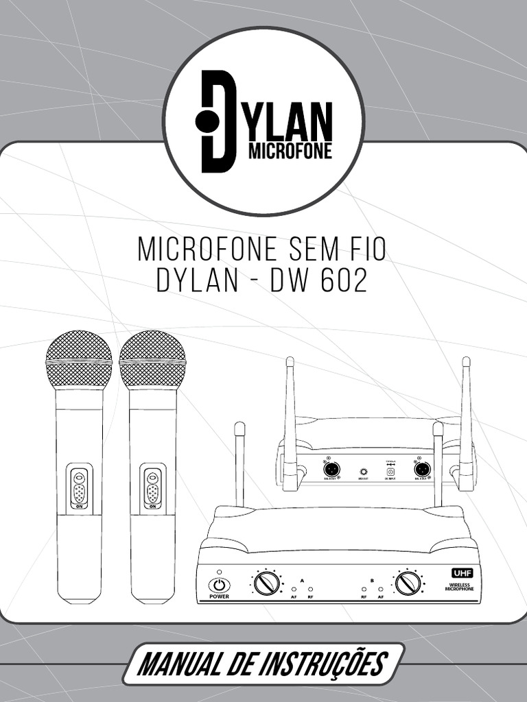 Manual Microfone Sem Fio DW 602 | PDF | Tecnologia e Engenharia