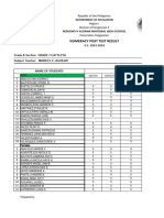 Aguilar Numeracy Post Test Result Math 7 1