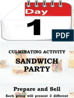 Week 8 Storing Sandwiches