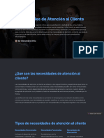 Necesidades de Atencion Al Cliente