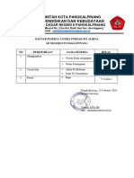 Daftar Peserta Lomba Porsak Sit Albina