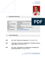 Antecedentes Personal y Profesionales Carolina Cáceres Grandón