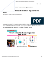 Experiment TL431 Circuits As Shunt Regulators and More - ElecCircuit