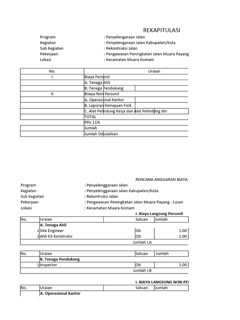Contoh Rekapitulasi | PDF