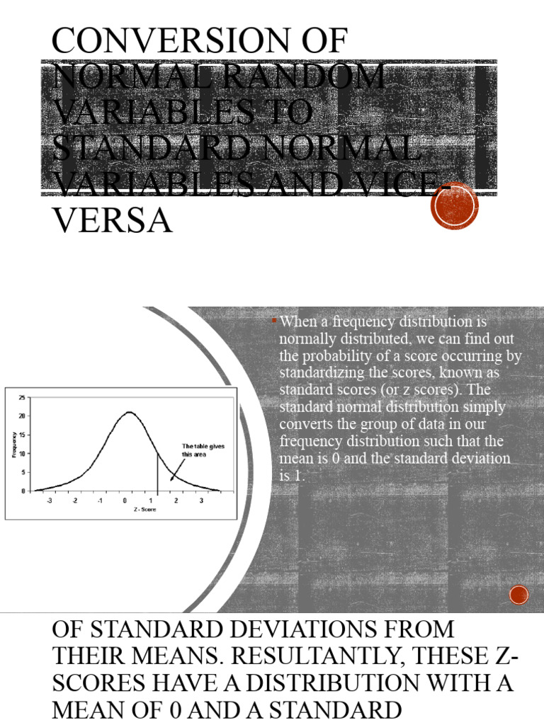 Normal To Standard Normal Variables In Java
