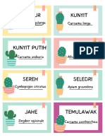 Label Nama Tumbuhan Dan Nama Ilmiah