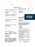 Examen de Cta y Religión (1ro 3ro 4to 5to Octubre 2022)