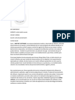 CARTA DE PRECENTACION SOFTWARE