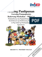 Araling Panlipunan: Gawaing Pampagkatuto Ikalawang Markahan - MELC 4
