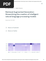 Retrieval Augmented Generation - Streamlining The Creation of Intelligent Natural Language Processing Models