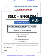 10th English Minimum Study Materials English Medium PDF Download
