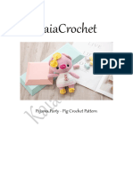 Pajama Party Pig Crochet Pattern