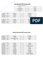 Tabela Taça Juina de Futsal