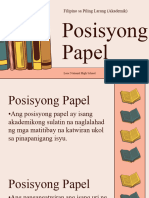 Posisyong Papel Report