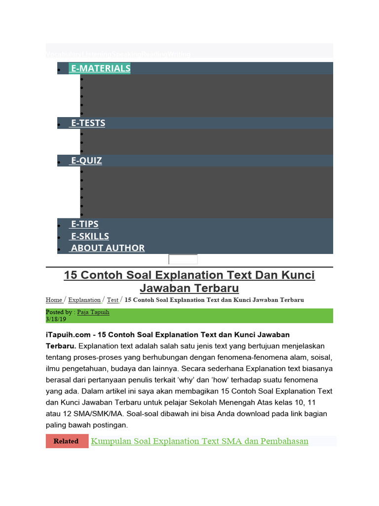 Vocabulary Listening Speaking Reading Writing Pdf Lung Human