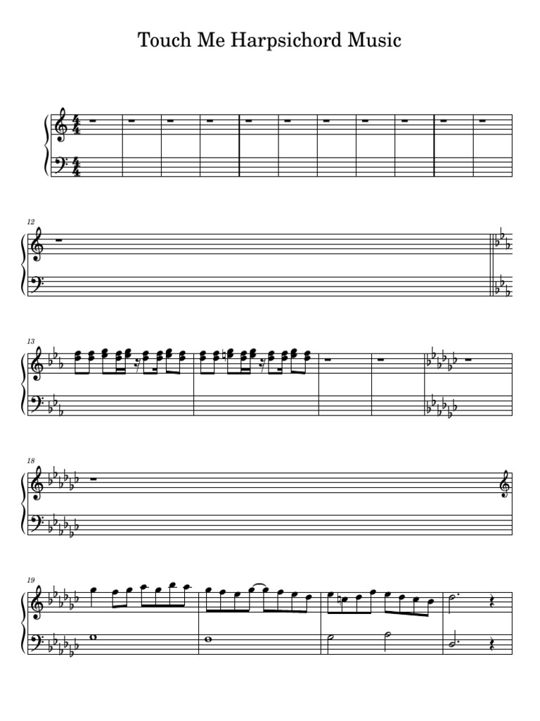 Touch Me Harpsichord Music | PDF