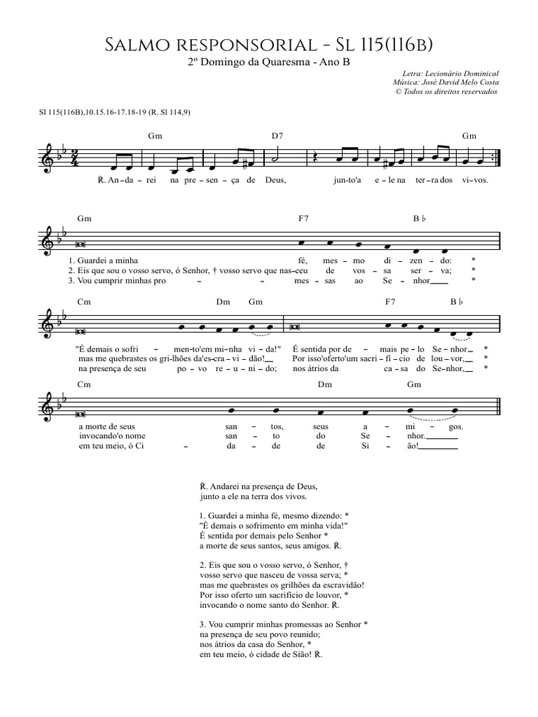 2 domingo da quaresma salmo responsorial sl 115 116b pdf