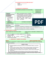 Sesion de Aprendizaje Sectores Del Aula