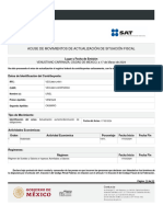 Acuse de Movimientos de Actualización de Situación Fiscal: Venustiano Carranza, Ciudad de Mexico, A 17 de Marzo de 2024