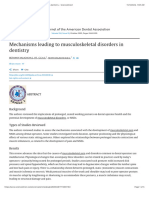 Mechanisms Leading To Musculoskeletal Disorders in Dentistry - ScienceDirect