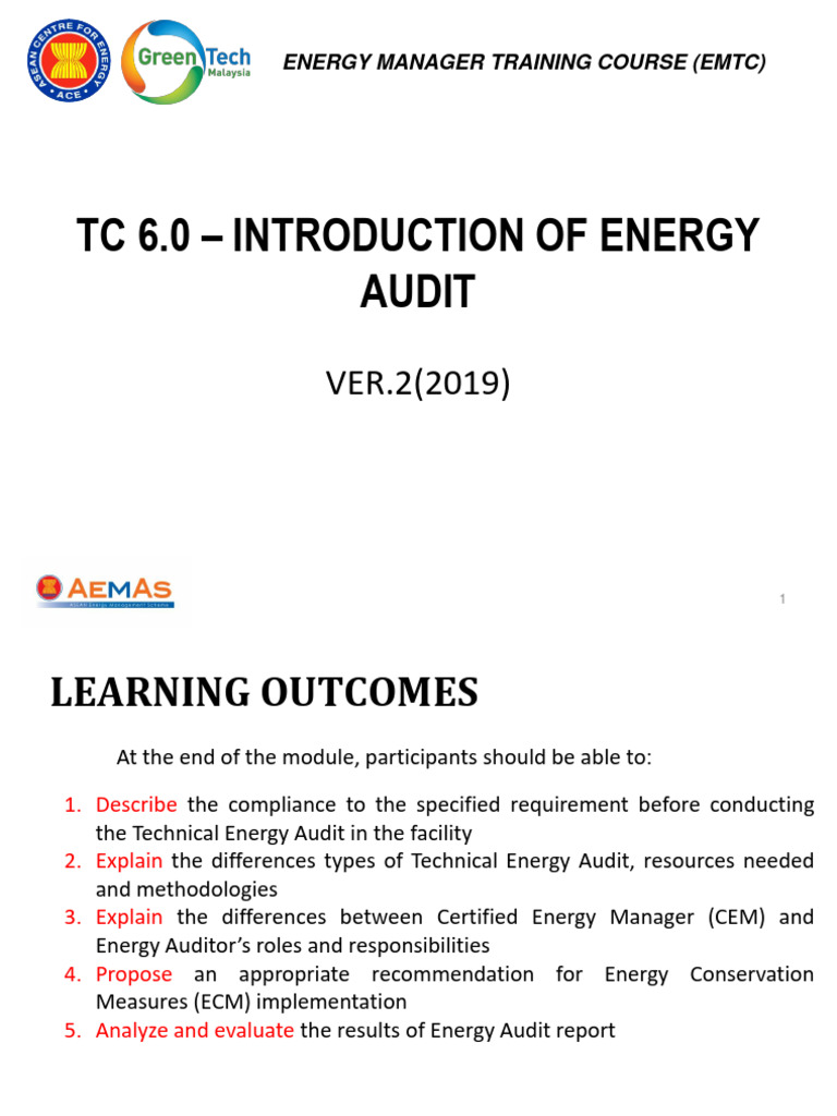 Energy Audit Training Overview | PDF | Audit | Energy Conservation