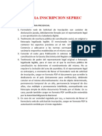 Pasos para Inscripcion de Empresa