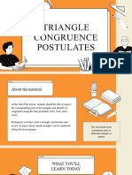 Triangle Postulates and Congruence Education 