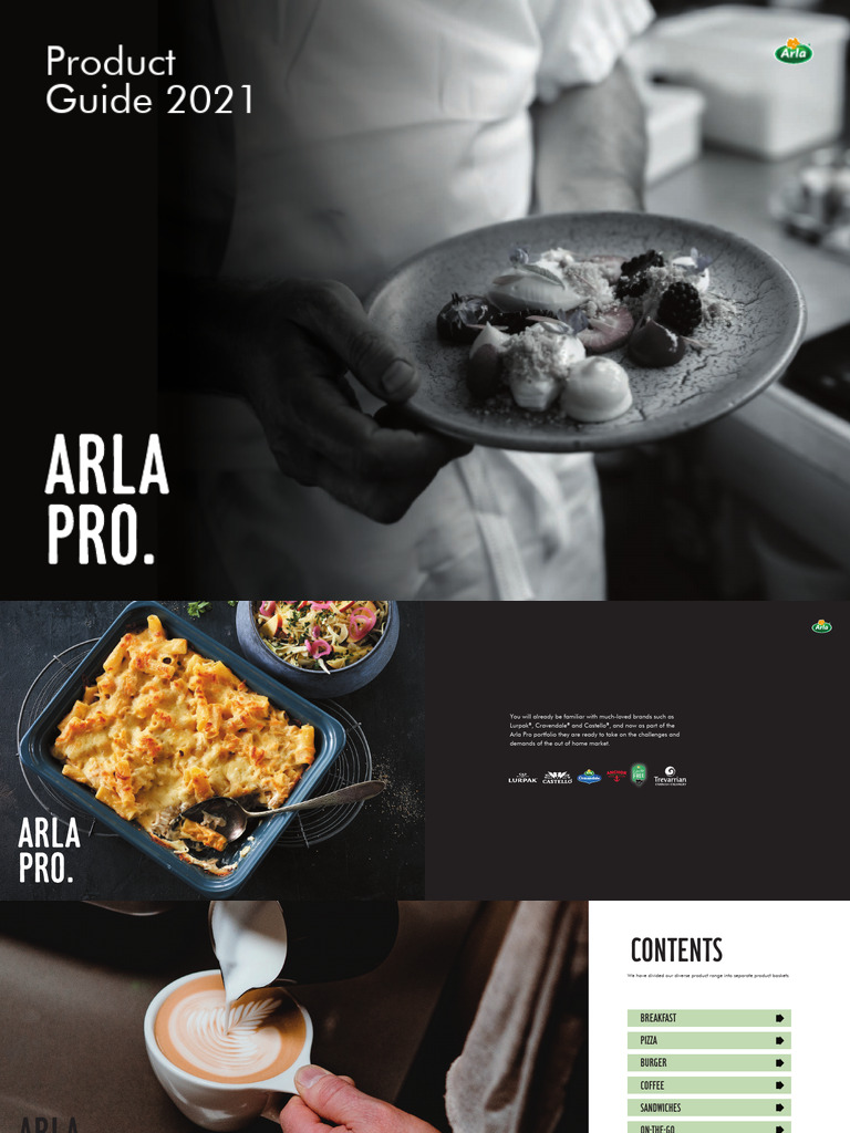 Arla Pro Product Guide 2021 | PDF | Pizza | Milk