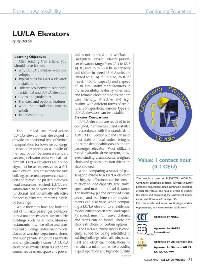 EW0812 | PDF | Elevator