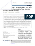 Artificial Intelligence Applications and Ethical Challenges in Oral and Maxillo-Facial Cosmetic Surgery: A Narrative Review