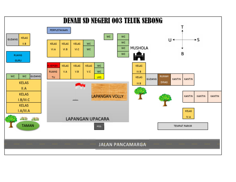 Denah Sekolah SD Negeri 003 | PDF