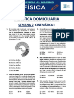 Práctica Domiciliaria: Semana 2: Cinemática I