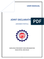 EPFO UserManual Joint Declaration - Member
