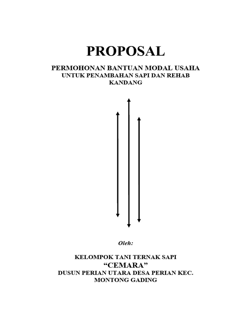 Permohonan Modal Usaha Ternak Sapi | PDF