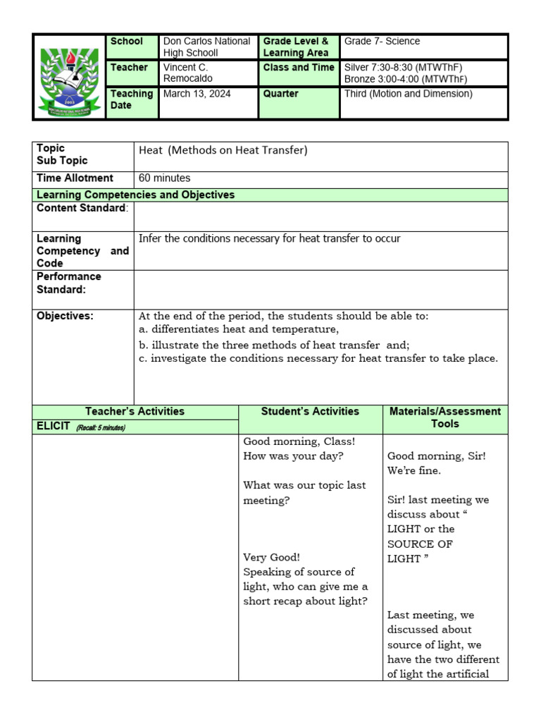 Heat Pdf Temperature Heat