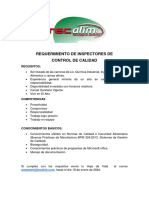 Req Inspectores de Control de Calidad