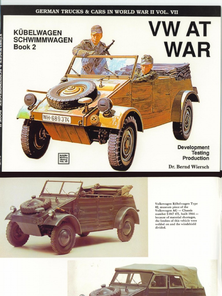 Schiffer N 55 German Trucks And Car In Ww2 Vol 7 Schwimmwagen Kubelwagen Vw At War Part 2