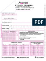 Du OMR Sheet PDF